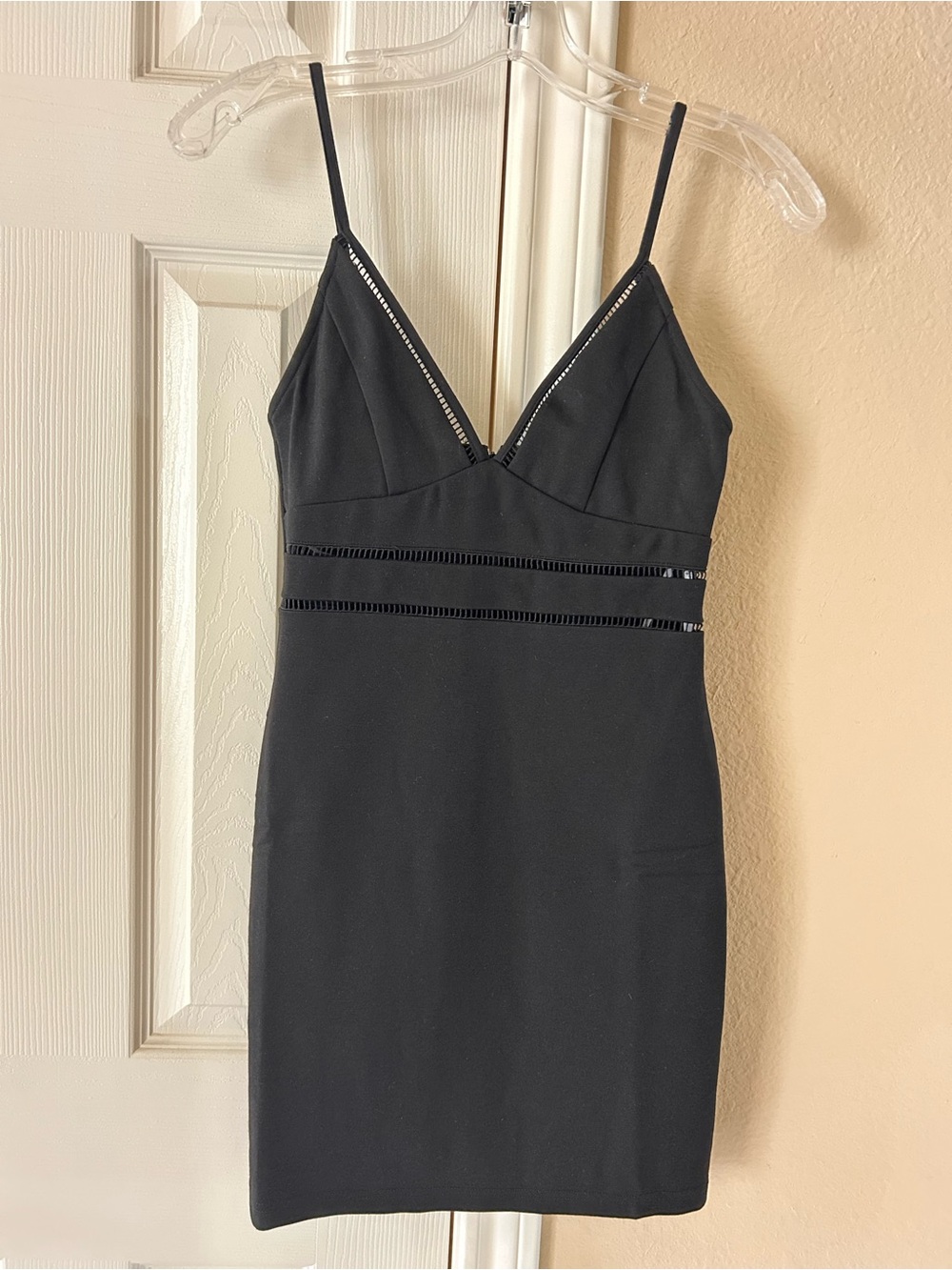 Lulu’s Cocktails & Confidence Black Crochet Mini Dress